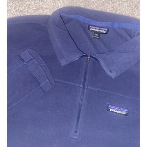 Patagonia Men's Synchilla 1/4 Zip Pullover Sweater Jacket Blue Fleece Size XXL